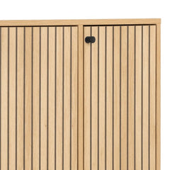 Albany Oak Shoe Cabinet – 3 Flip-Down Door and 1 Pull Open Door | Stylish Shoe Storage Unit UK