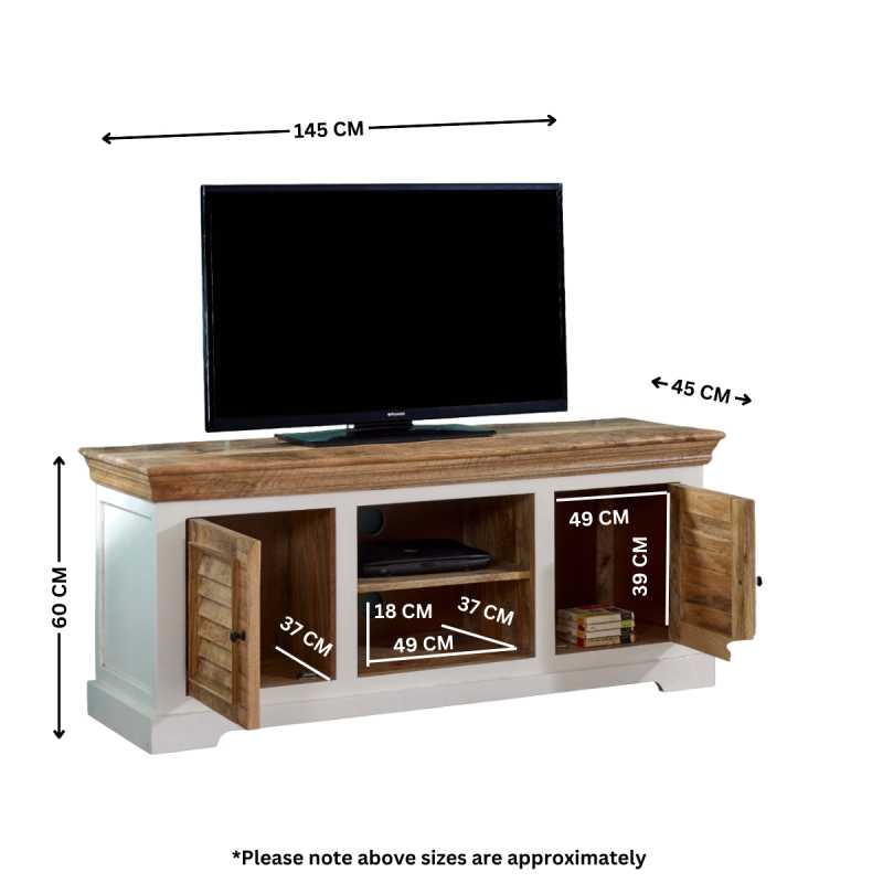 Alfie TV Stand Up to 57" Solid Mango Wood
