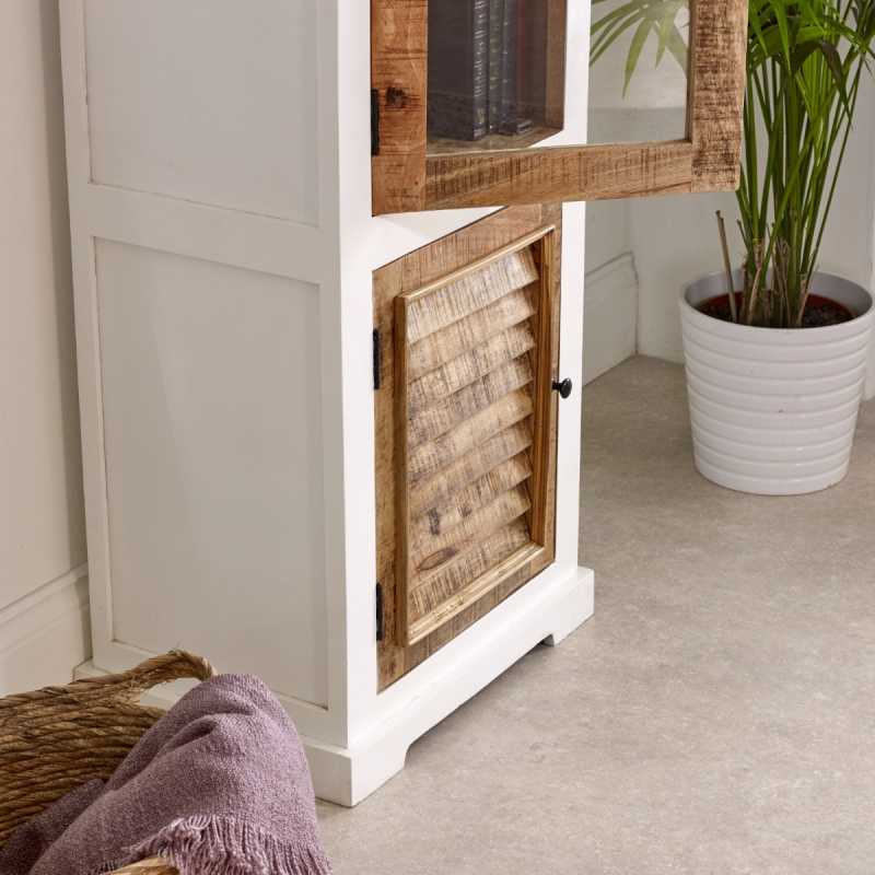 Alfie Wood Bookcase/Display Cabinet - 3 Shelves & 1 Doors