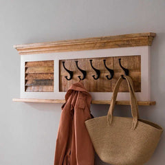 Alfie Wood Hook/Coat Hanger Wall - Furniture One Shop