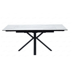 Amari Small White Ceramic 120cm-180cm Extending Dining Table