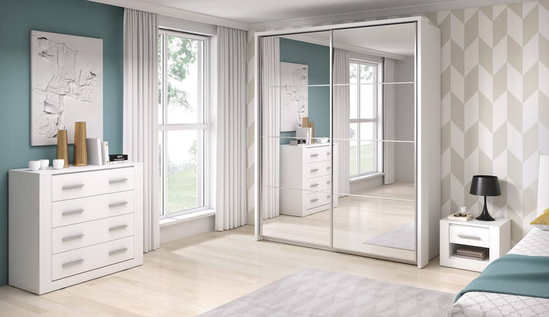 Arti AR-17 Medium Wardrobe With 2 Sliding Doors In White Matt