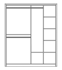 Arti AR-17 Medium Wardrobe With 2 Sliding Doors In Grey Matt