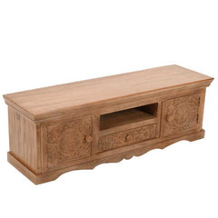 Artwork Mango Wood TV Stand With 2 Doors 1 Drawer - Furniture One Shop