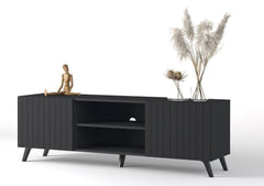 Atlantis Large TV Stand In Matt Black