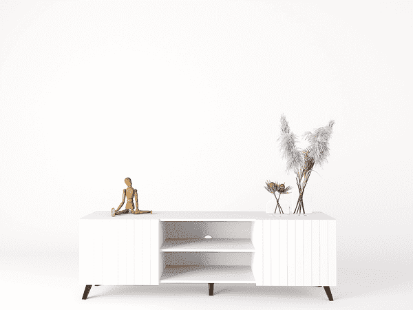 Atlantis Large TV Stand In Matt White