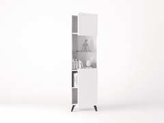 Atlantis Tall Display Cabinet In Matt White
