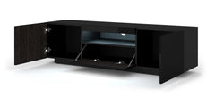 Aura Floating TV Stand in Black Gloss 150cm