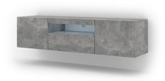 Aura Floating TV Stand in Concrete Grey 150cm