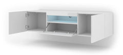 Aura Floating TV Stand in White Gloss 150cm