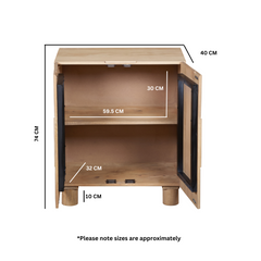Austin Solid Wooden Small Sideboard With 2 Doors - Furniture One Shop