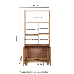 Austin Solid Wooden Tall Bookcase