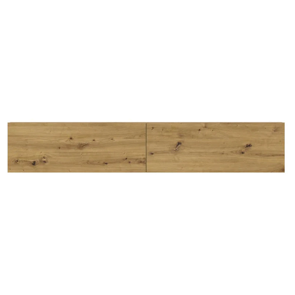 Ava Large Floating TV Unit in Oak Artisan - 180cm - Wall Mount - UK