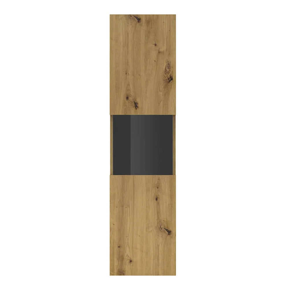 Ava Wooden Tall Display Cabinet in Oak Artisan