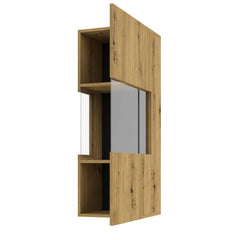 Ava Wooden Wall Hung Display Cabinet in Oak Artisan
