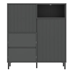 Avenale Sideboard 2 Door 2 Drawer in Anthracite - Furniture One Shop