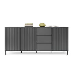 Avenale Wooden Sideboard 3 Door 3 Drawer in Anthracite - Furniture One Shop