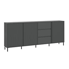 Avenale Wooden Sideboard 3 Door 3 Drawer in Anthracite - Furniture One Shop