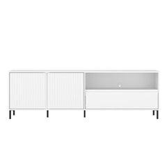 Avenale Wooden TV Stand 2 Door 1 Drawer in Alpine White High Gloss - Furniture One Shop