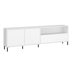 Avenale Wooden TV Stand 2 Door 1 Drawer in Alpine White High Gloss - Furniture One Shop