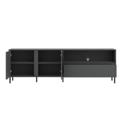 Avenale Wooden TV Stand 2 Door 1 Drawer in Anthracite - Furniture One Shop