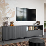 Avenale Wooden TV Stand 2 Door 1 Drawer in Anthracite