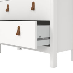 Barcelona China Cabinet 2 Glass Doors with 3 Drawers in White - Furniture One Shop
