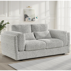 Bari 2 Seater Sofa In Grey Fabric