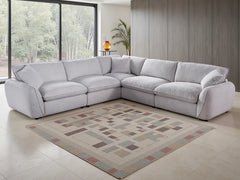 Berlin Large Corner Sofa In Beige Fabric - Furniture One Shop