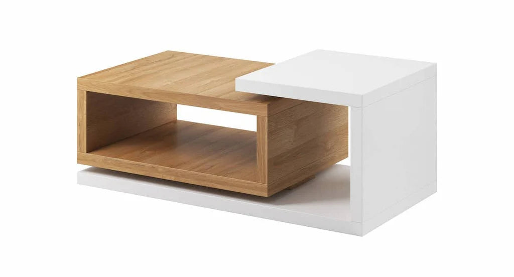 Bota Wooden Coffee Table 120cm in Grandson Oak and White Matt