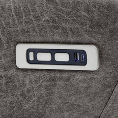 C-Love Tech Fabric 2 Seater Electric Recliner Sofa In Clove Brown With LED