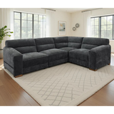 Chicago Universal Corner Sofa In Charcoal