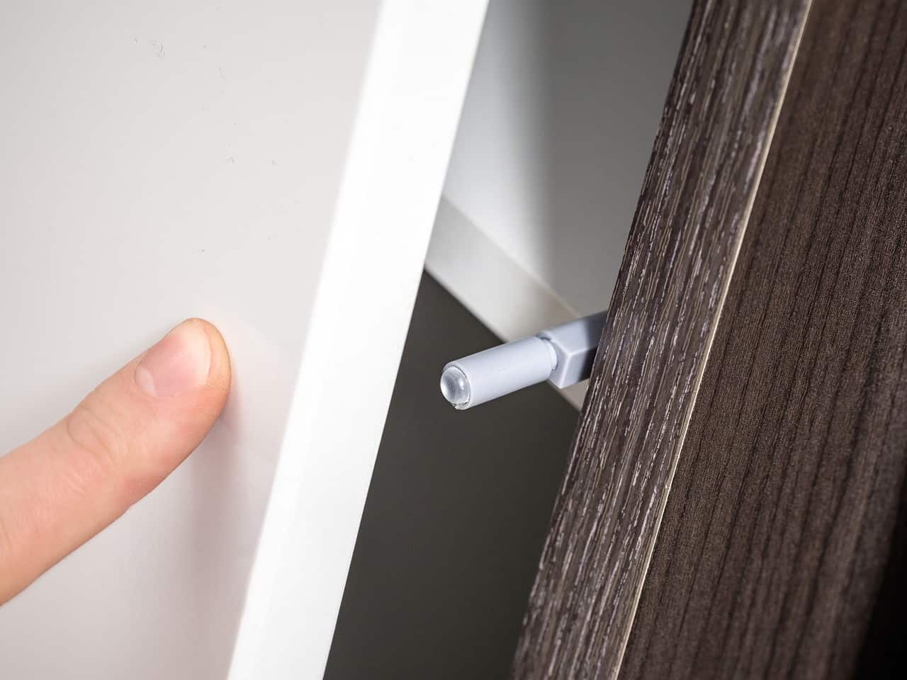 Cross Wooden Tall Display Cabinet in White High Gloss - Furniture One Shop