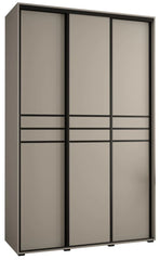 Dakota 3 Sliding Door Wooden Wardrobe in Cashmere - Furniture One Shop