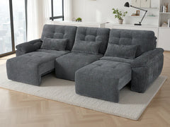 Dallas Electric Sofa Bed 3 Seater In Grey