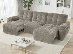 Dallas Electric Sofa Bed 3 Seater In Mushroom