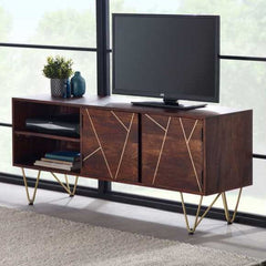 Dark Gold Plasma TV Stand - Furniture One Shop