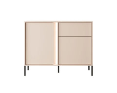 Dast Wooden Sideboard 104cm in Beige with Black Metal Legs