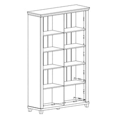 Evora Tall Wooden 2 Door Display Cabinet in Green and Oak Lefkas - 126cm - Furniture One Shop