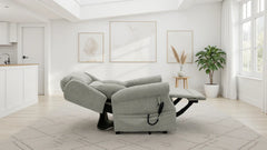 Fairmont Fabric Rise and Recline Electric Armchair In Beige