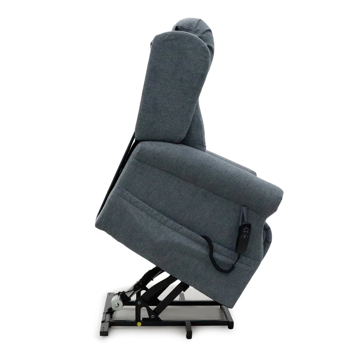 Fairmont Fabric Rise and Recline Electric Armchair In Steel Grey