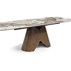 Feretti Italian Ceramic Extending Dining Table In Pandora - Furniture One Shop