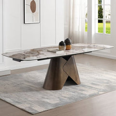Feretti Italian Ceramic Extending Dining Table In Pandora