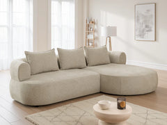 Ferro Beige Fabric Right Hand Corner Sofa
