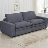 Florence Cloud 3 Seater Electric Recliner Sofa In Grey Fabric