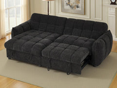 Florida Universal Corner Sofa Bed With Storage In Black
