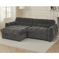 Florida Universal Corner Sofa Bed With Storage In Grey