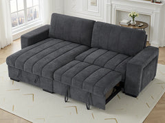 Franklin Grey Universal Corner Sofa Bed with Storage & USB