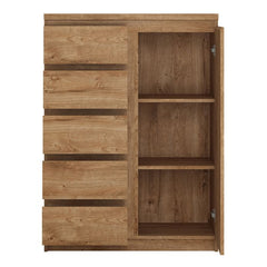 Fribo 1 door 5 drawer cabinet in Oak - Furniture One Shop