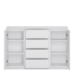 Fribo 2 door 4 drawer sideboard in White - Furniture One Shop